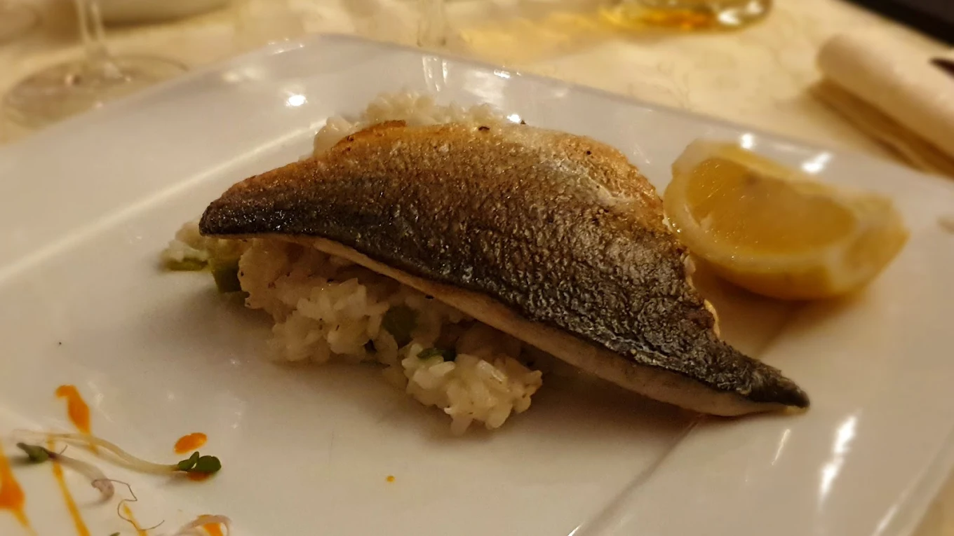 Gegrillte Dorade auf Risotto