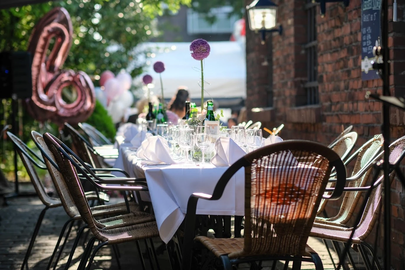 Gemütliche Feier auf der Terrasse im Ristorante Mama Mia Dortmund